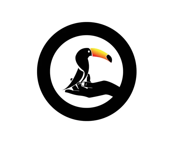Projekt Logo Wektora Ptaka Tukan — Wektor stockowy