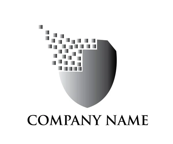 Prosty Wektor Projektu Ekranowanego Logo — Wektor stockowy