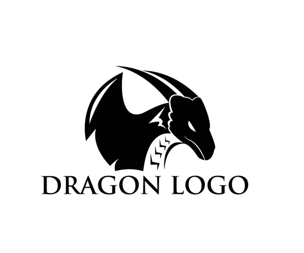 Simple Vector Dragon Design Logo — Stock Vector