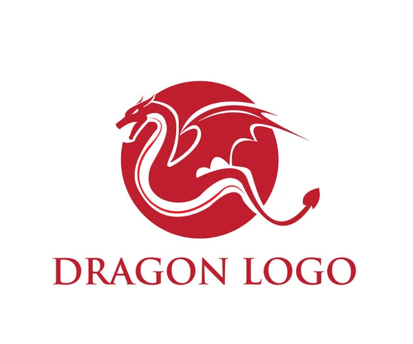 Simple Vecteur Dragon Design Logo — Image vectorielle