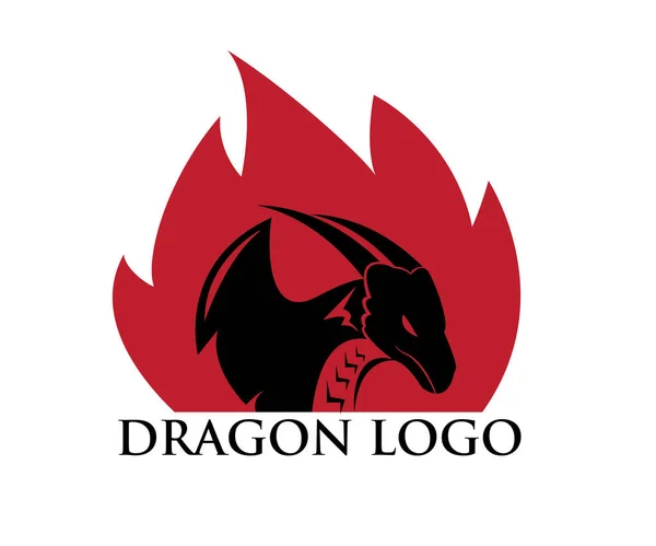 Simple Vecteur Dragon Design Logo — Image vectorielle