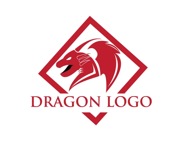 Simple Vecteur Dragon Design Logo — Image vectorielle