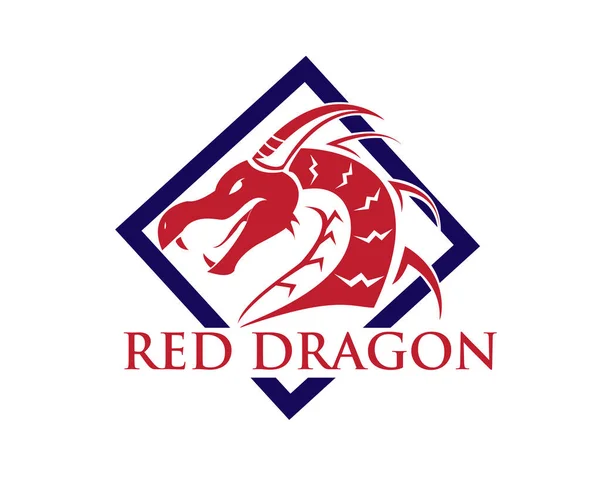 Einfaches Vektor Drachen Design Logo — Stockvektor