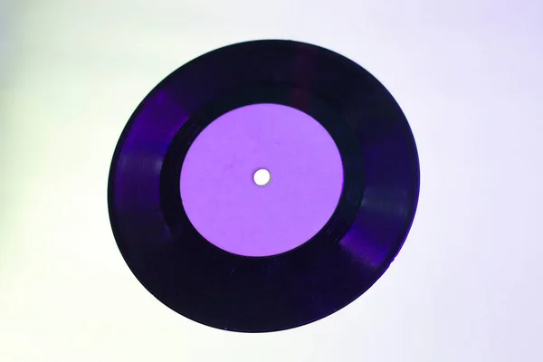 Disco Vinil Com Fundo Branco — Fotografia de Stock