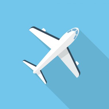 vektör uçak simgesi