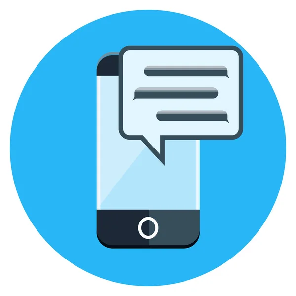 Message on smartphone screen icon — Stock Vector