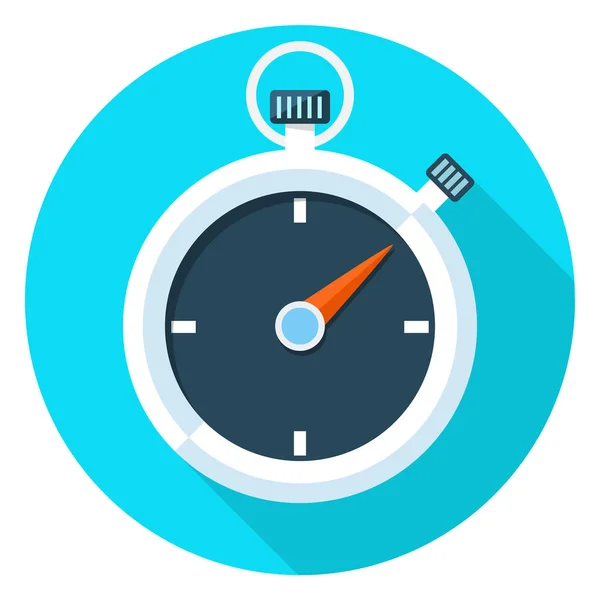 Stopwatch Vector Flat Illustration — Stock Vector