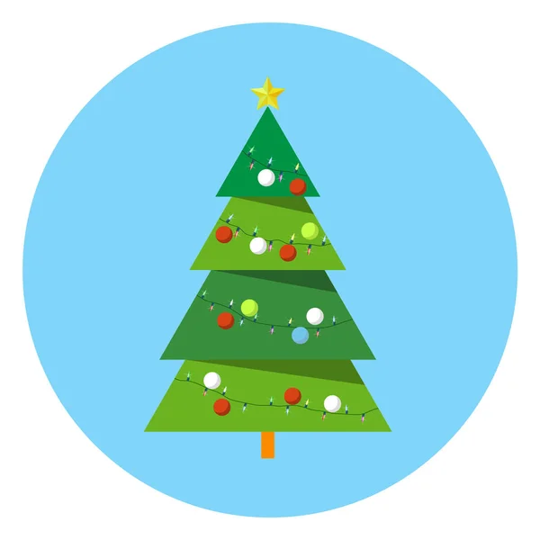 Árbol Navidad Vector Ilustración — Vector de stock