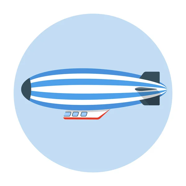 Blimp Bombardeo Globo Dirigible Icono — Vector de stock