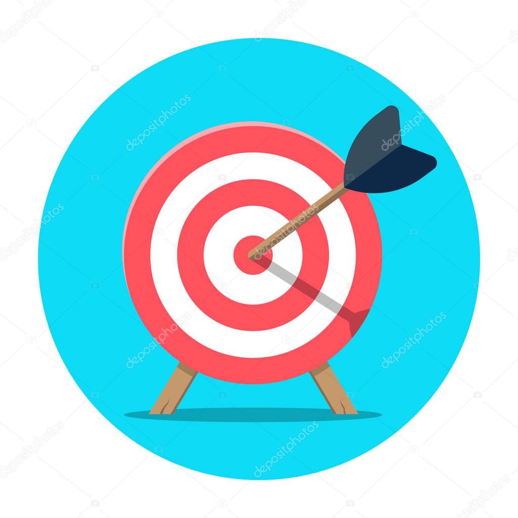 Target flat vector icon