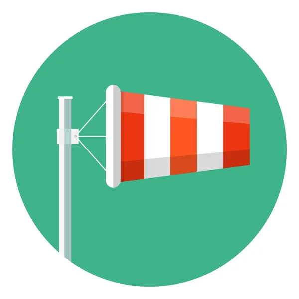 Flughafen Windsack Icon Wind Sock Flacher Symbol Vektor — Stockvektor