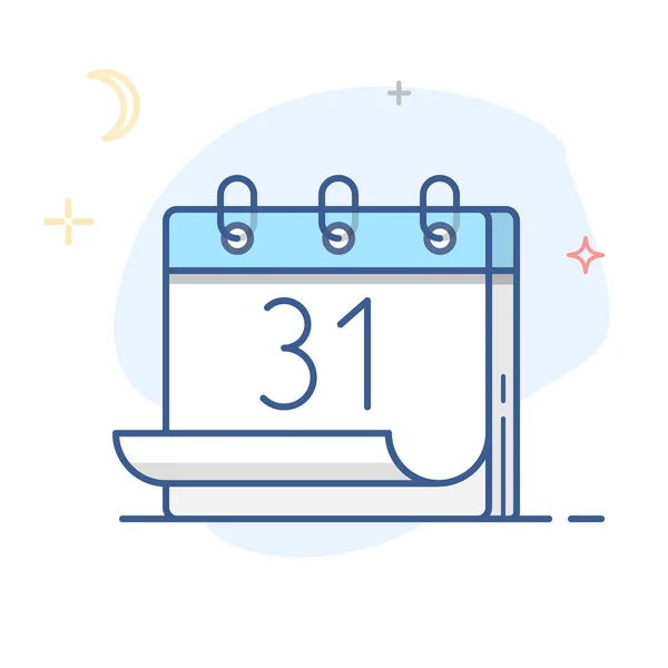 Icono Lineal Del Calendario Vectorial — Vector de stock