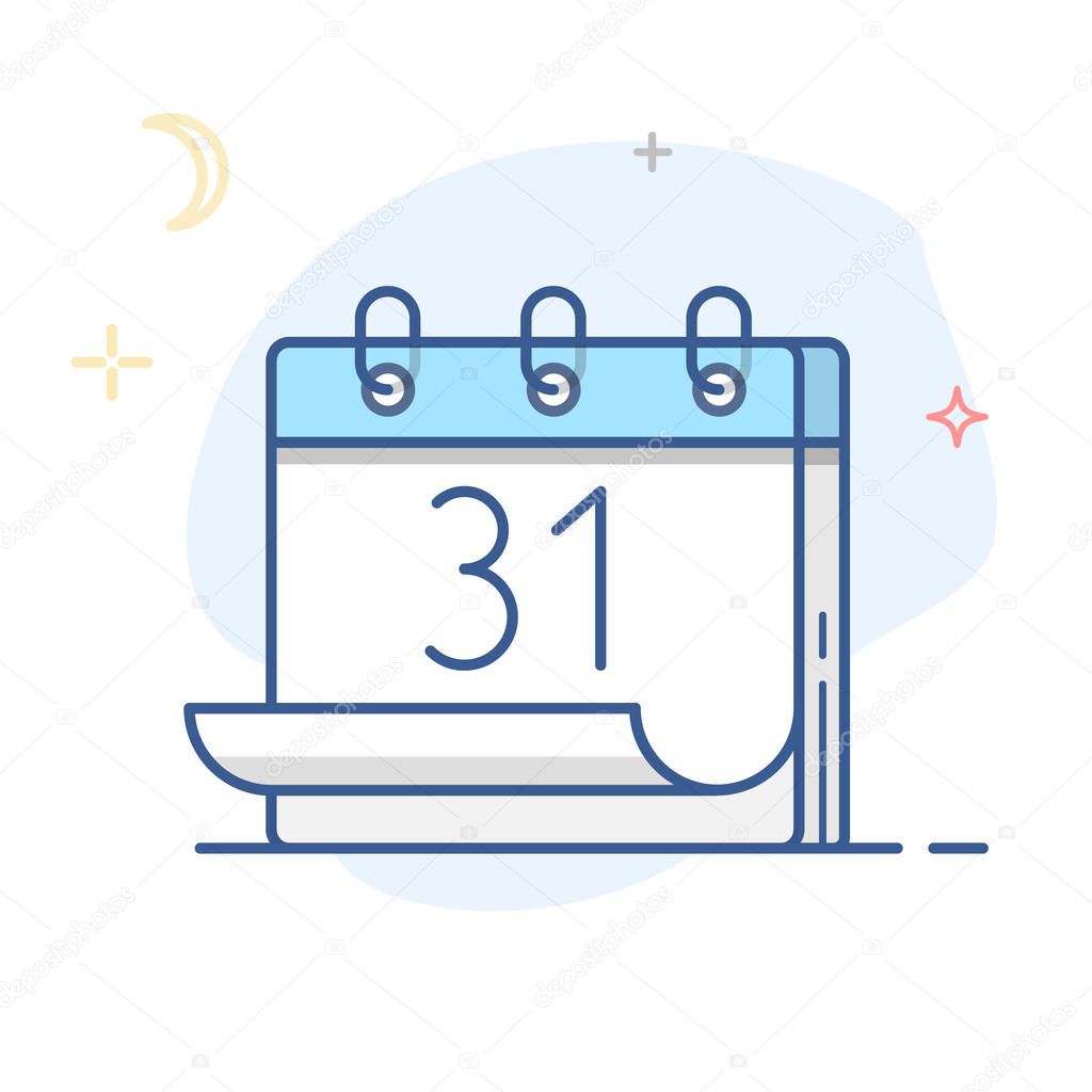 Vector calendar linear icon