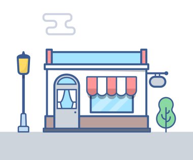 Vektör hat illüstrasyon inşaat deposu.