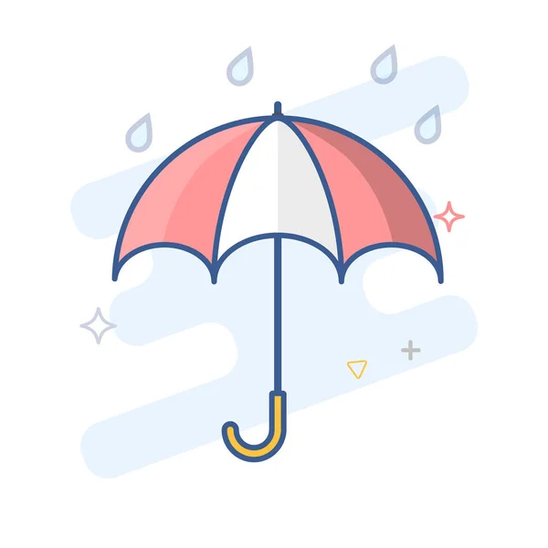 Paraply Linje Vektor Symbol — Stock vektor