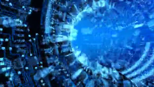 Résumé Tunnel matériel. Loopable animation 3D de haute technologie 