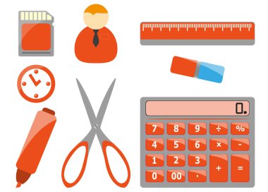 Office Araçları beyaz set