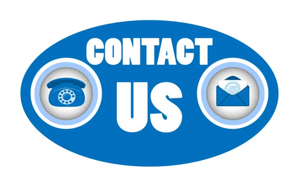 Contact Icon White — Stock Vector