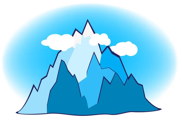 Ilustração Montanha Branco —  Vetores de Stock