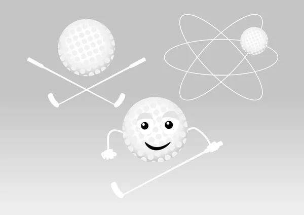 Golf Icon Set Gradient Background — Stock Vector