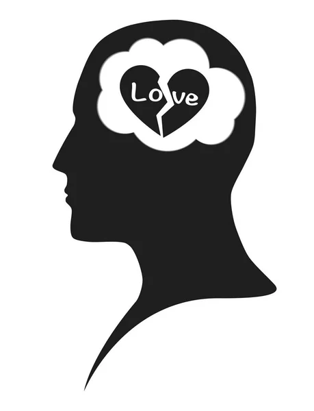 Kärlek Problemet Mänskliga Sinnet — Stock vektor
