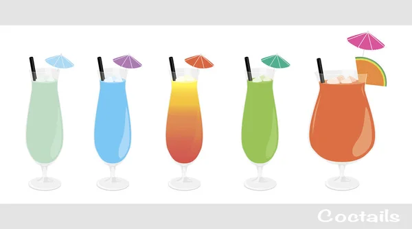 Mélange Cocktail Alcoolisé Fraicheur Symbole — Image vectorielle