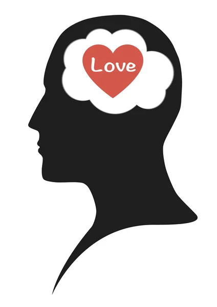 Kärlek Hjärta Mänskliga Sinnet — Stock vektor