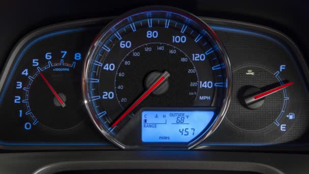 Car Dashboard Sports Acceleration — Stock Video