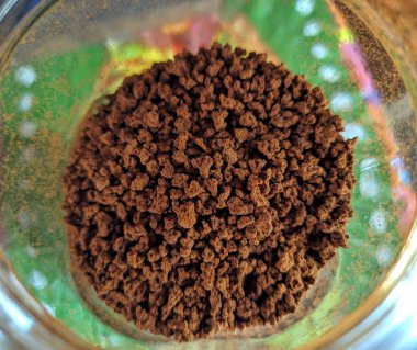 Anında kahve taneleri. Kafein kavramı