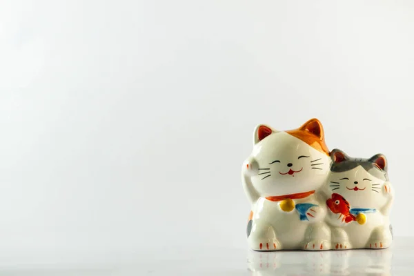 Gato Beck Suerte Riqueza Dinero Fortunas Maneki Neko Blanco Fondo Imágenes De Stock Sin Royalties Gratis