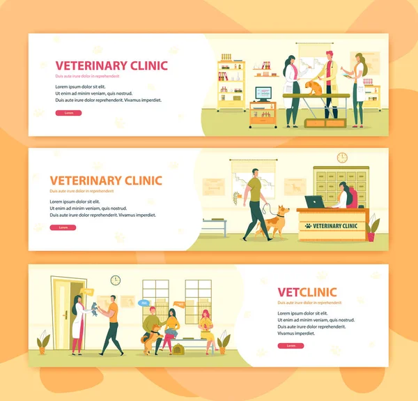 Κτηνιατρική Κλινική ή Νοσοκομείο Vet Διαβούλευση. — Διανυσματικό Αρχείο