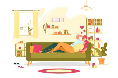 Home Düz Vektör Kavramında Romantik Akşam