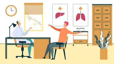 Aile Doktoru Ofisinde Erkek Hasta Randevusu