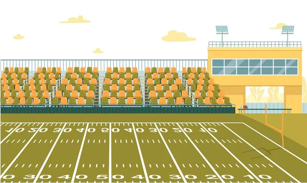 Střední škola fotbalový stadion hrát a sledovat — Stockový vektor