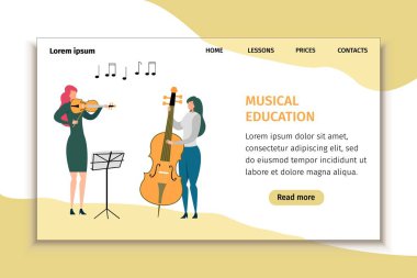 Müzik Eğitimi İniş Sayfası Okul Tasarımı