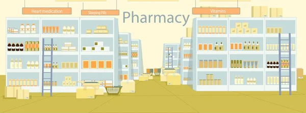 Аптечний магазин з Pill, Potion. — стоковий вектор