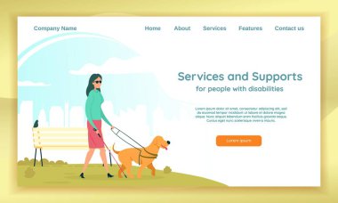 Zayıf Gören Kadın Rehberi ve Hizmet Köpeği