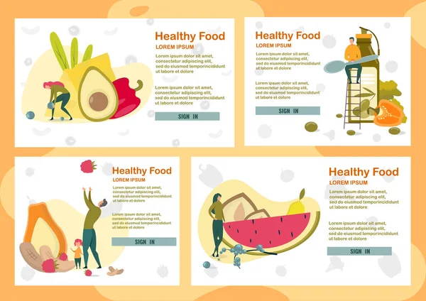 Botón de registro para un curso de dieta saludable . — Vector de stock