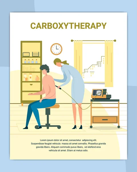 Neumopunción de carboxiterapia para el tratamiento de la columna vertebral . — Vector de stock