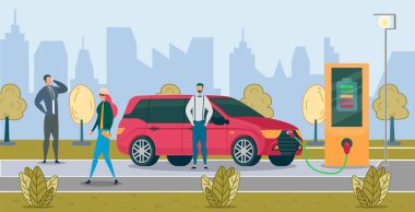 Büyük Şehirdeki Elektrikli Araç Şarj İstasyonu