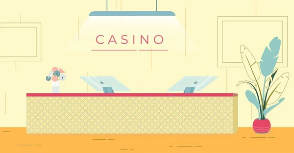 Recepción en la entrada del prestigioso Casino . — Vector de stock