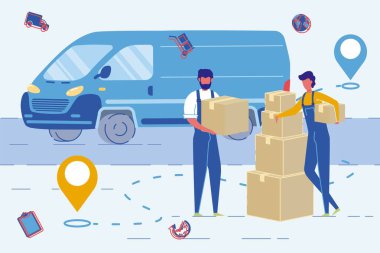 Ev Taşıma Ajansı çalışanları veya Taşıyıcılar Gemi Kutuları