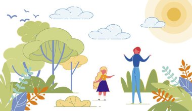 Anne ve Çocuk Park 'ta Nefes Egzersizi Yapıyor