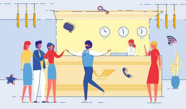 Resepsiyondaki Büro İşçileri İletişimi