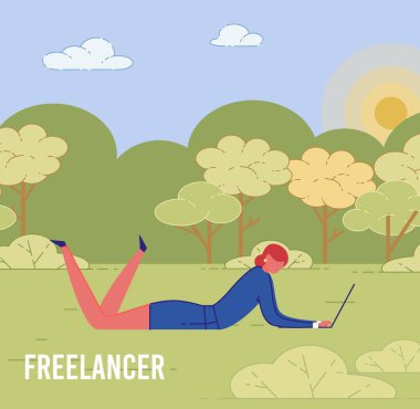 Park 'taki İş Kadınları Uzaktan Çalışıyor.