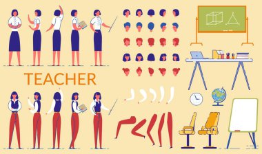 Resmi Giysilerde Öğretmen Kadın İnşaatçısı.