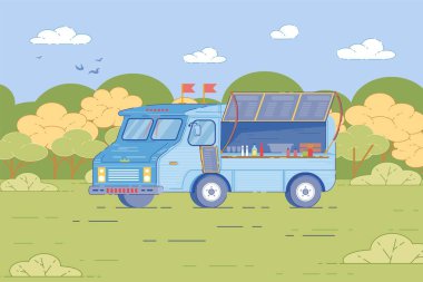 Park 'taki Sokak Yemekleri Festivali' nde çizgi film kamyonu