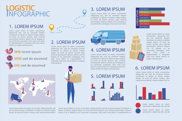 Γράφτηκε το Banner Logistic Infographic. — Διανυσματικό Αρχείο