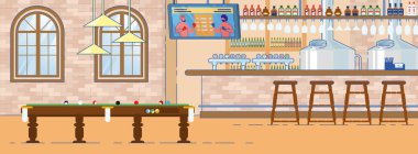 Geleneksel İngiliz Spor Pub İç Tasarımı