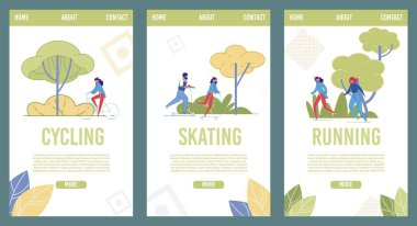 Spor Eğlencesi Mobil Web Sayfası Şablonları Ayarla